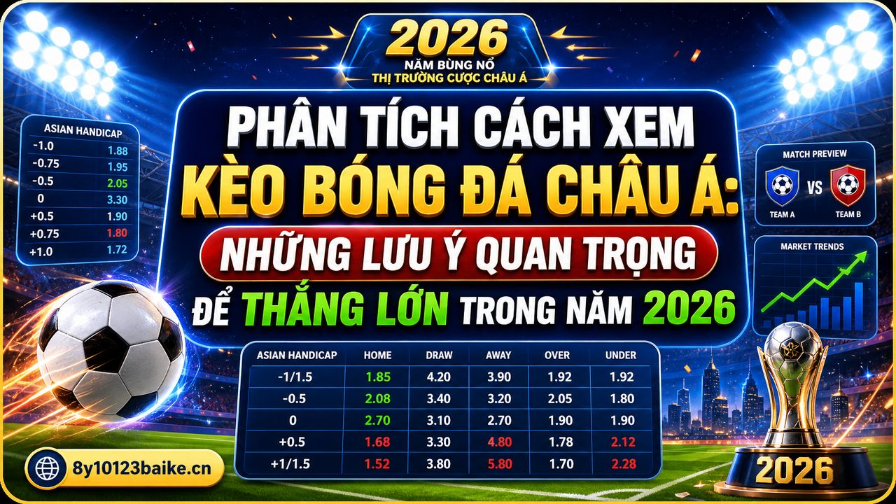 Phân tích cách xem kèo bóng đá châu Á: Những lưu ý quan trọng để thắng lớn trong năm 2026