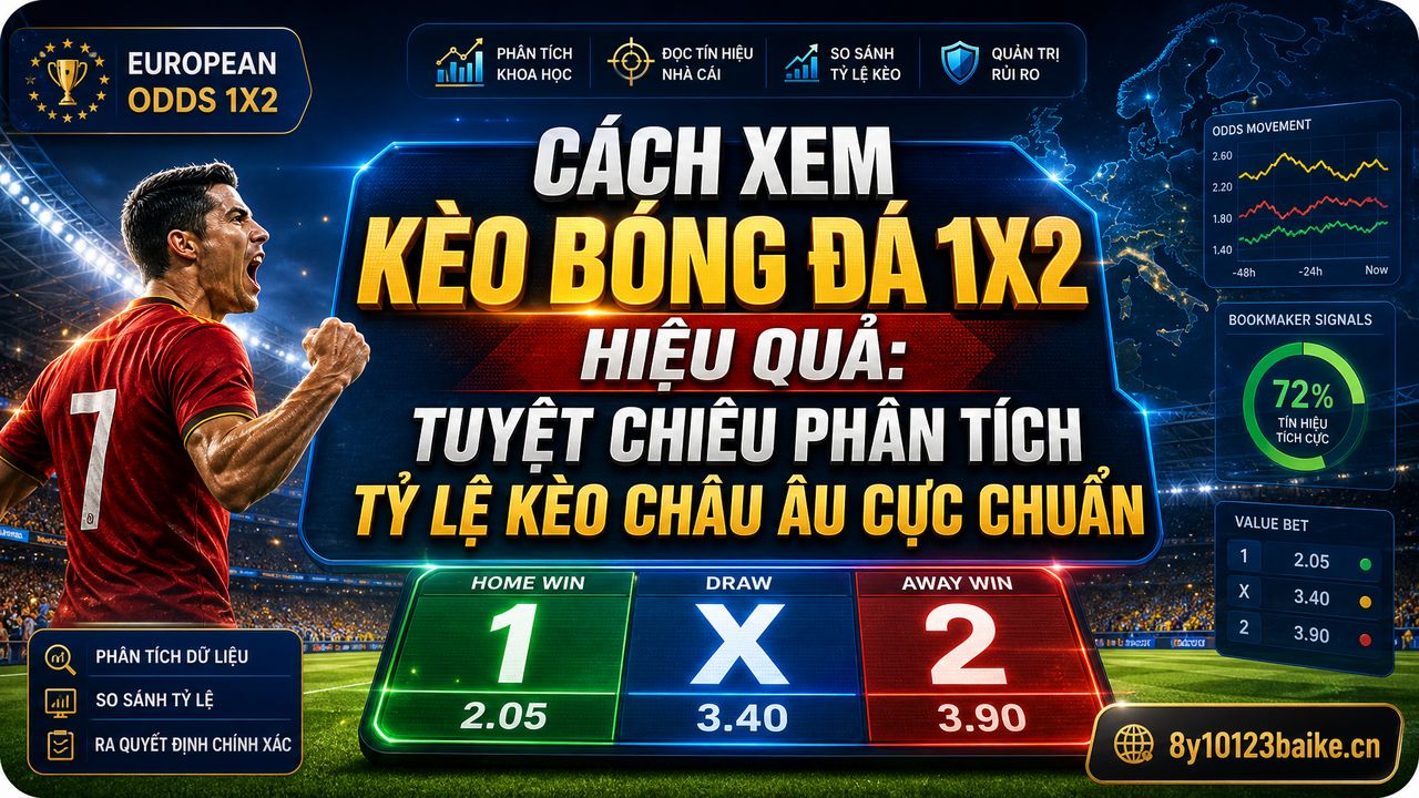 Cách xem kèo bóng đá 1x2 hiệu quả: Tuyệt chiêu phân tích tỷ lệ kèo châu Âu cực chuẩn